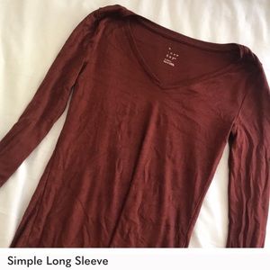 ISO Target A New Day Long Sleeve V-Neck Top